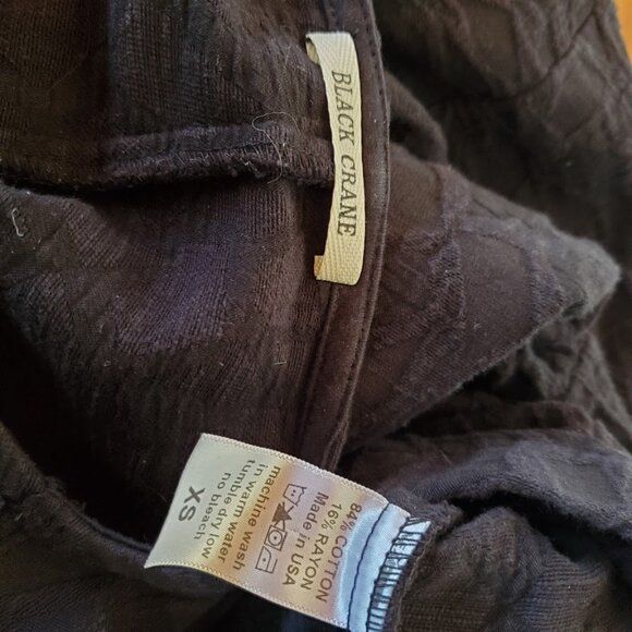 Black Crane Jacquard Top. Women's XS. Black. - Picture 4 of 5